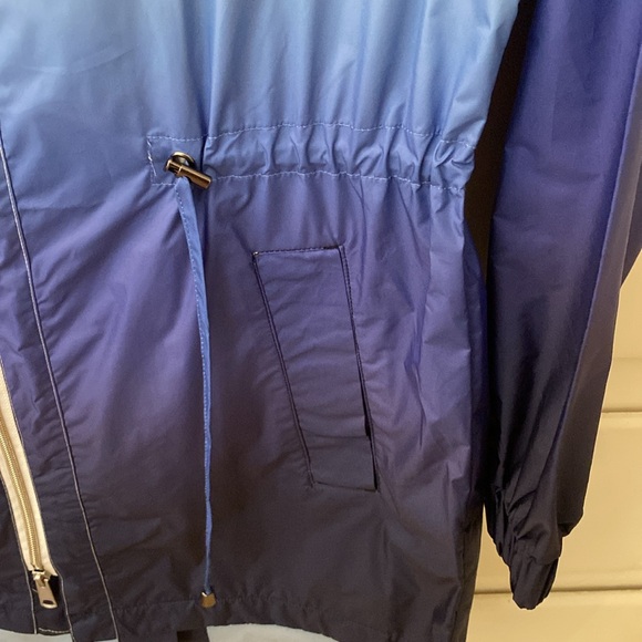 Blue White Raincoat Windbreaker Size XS - Picture 5 of 7